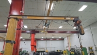 Contrx Industries Pivoting 1/2 Jib Crane and Ingersoll Rand Hoist - 2
