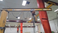 Contrx Industries Pivoting 1/2 Jib Crane and Ingersoll Rand Hoist - 2