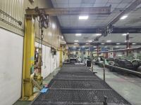B.I. Brooks and Sons 1/2 Ton Jib Crane and Ingersoll Rand Hoist