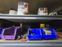 (2) Sections of Shelving and Misc. Contents - Tools, Parts, etc. - 3