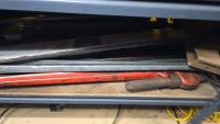 (2) Sections of Shelving and Misc. Contents - Tools, Parts, etc. - 8