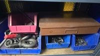 (2) Sections of Shelving and Misc. Contents - Tools, Parts, etc. - 9