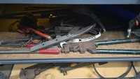 (2) Sections of Shelving and Contents - Tools, Parts, etc. - 9