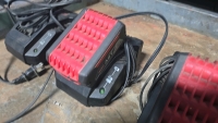 Misc. Charger Lot - (3) Bosch BC660 Chargers and (2) 18V Batteries, (1) Dewalt DW9116 Charger - 6