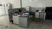 LOT MODULAR WORK STATIONS AND OFFICE CHAIRS, (2) 6-PERSON , (1) 1-PERSON, AND (8) OFFICE CHAIRS - 3