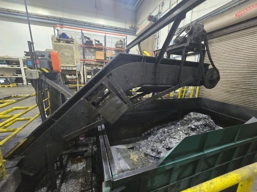 ~200ft. Jorgensen Press Scrap Conveyor Line and Dumping Mechanism