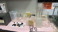LOT ASST&rsquo;D LABORATORY GLASSWARE, PLASTICWARE AND PORCELAIN FUNNELS - 2