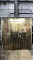 CUSTOM BOOTH WITH CURTAIN STRIPS AND CEILING VENTILATION HOLE