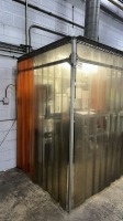 CUSTOM BOOTH WITH CURTAIN STRIPS AND CEILING VENTILATION HOLE - 3
