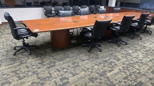20' FT LONG CONFERENCE TABLE WITH 9 CHAIRS