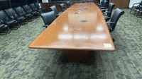 20' FT LONG CONFERENCE TABLE WITH 9 CHAIRS - 2