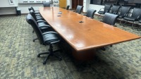 20' FT LONG CONFERENCE TABLE WITH 9 CHAIRS - 3