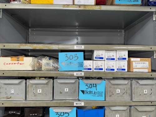 LOT OF ASSORTED OMRON TIMERS, B&B CONVERTER, SMC DIGITAL FLOW SWITCH, AND CLICK AUTOMATION DIRECT