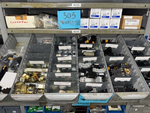 CONTENTS OF BINS, RELAYS SOCKETS, RELAY BASES TERMINALS
