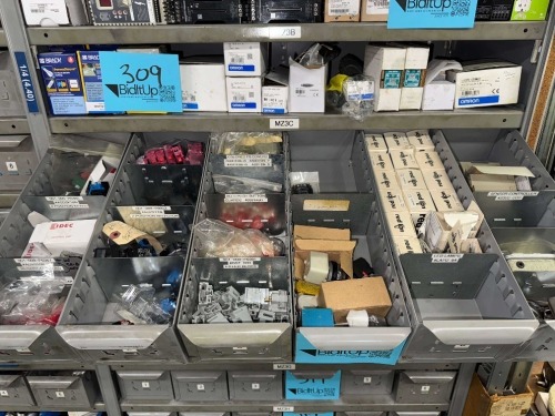 CONTENTS OF BINS, SENSOR CONTROLLERS, SNUBBER/SUPPRESSOR, PUSH/PULL OPERATORS, FILLER BLOCKS, COVERS, KEYED OPERATORS, CAPS