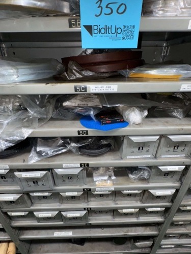 LOT 11 SHELVES OF ASSORTED SEALS, AND PUMP PARTS
