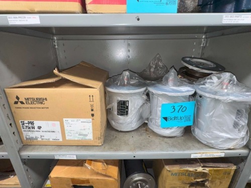 (6) MITSUBISHI THREE PHASE INDUCTION MOTORS TYPE SF-PRF