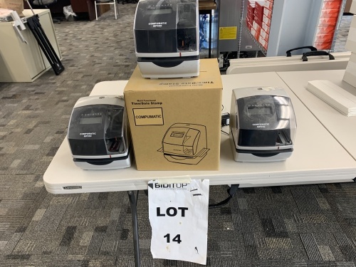LOT (4) COMPUMATIC MP550 TIME/DATE STAMP