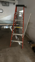 LOT (1) METAL 4-SHELF CART AND METAL TABLE WITH GLASS TOP - 4