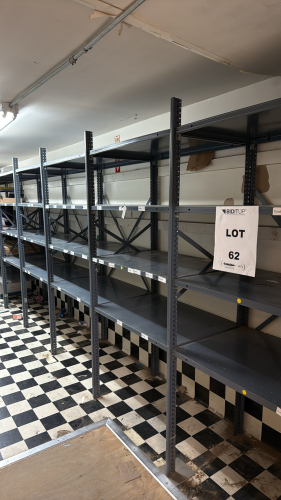 LOT (17) sec METAL SHELVING