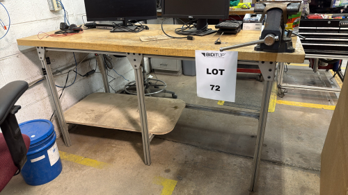 TABLE WITH CRAFTMAN 6 1/2&rdquo; &rdquo; VISE