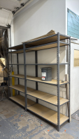 LOT (4) SEC OF SHELVING AND (1) storage cabinet - 3