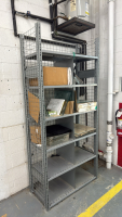 LOT (4) SEC OF SHELVING AND (1) storage cabinet - 4