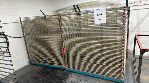 LOT (2) DRYING ROLLING RACKS, , 50 Shelves,
