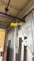 MAN GUARD BUDGIT 1/2&rdquo; TON POWER CHAIN HOIST WITH 20&rsquo; FT SPAN RAIL
