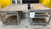 HEAVY DUTY CUSTOM ROLLING WELDING TABLES WITH PERFORATED SURFACE AND RAIL - 2
