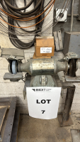 6&rdquo; BENCH GRINDER WITH (1) EXTRA DEWALT 6&rdquo; WHEEL AND (4) DEBURRING 6&rdquo; WHEELS