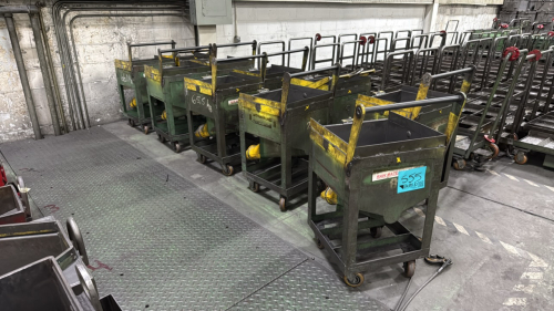 (10) metal carts w/sliding gate