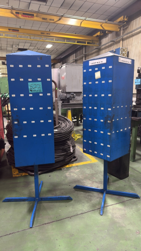 (2) metal swivel magnetic racks