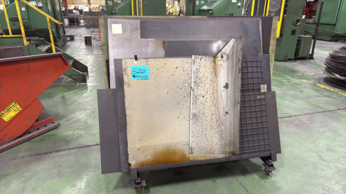 Misc metal sheets w/rack