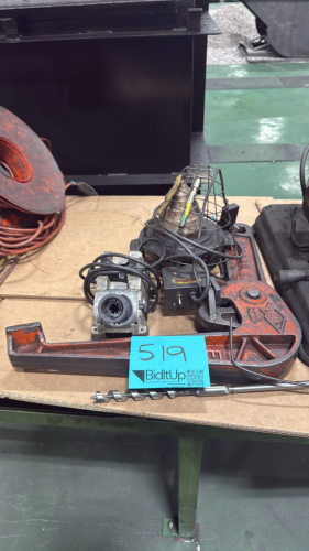 Ball bearing heat gun, drill bit sharpener, oil barrel clamp