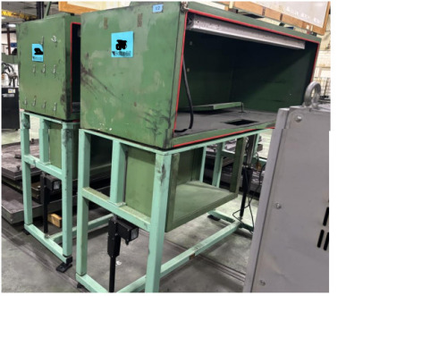(2) Electric Lift Workstation Tables w/ Overhead Lights