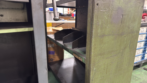 Metal Work Bench with shelving