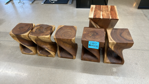 LOT OF ASSTD WOOD END COFFEE TABLES