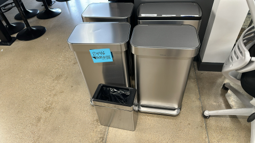 LOT OF (5) ASSTD TRASH CANS