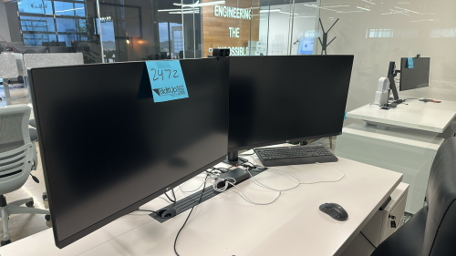 LOT OF (2) LG 32&rdquo; MONITORS MODEL: 32BN88U-B WITH ARM BARS