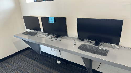 LOT OF (3) ASSTD MONITORS: (2) SAMSUNG 28&rdquo; & (1) LG 27&rdquo;