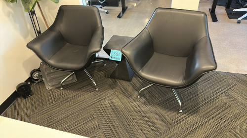 LOT OF (2) SIDE CHAIRS & (1) COFFEE TABLE