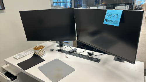 LOT OF (2) LG 32&rdquo; MONITORS MODEL: 32BN88U-B WITH ARM BARS