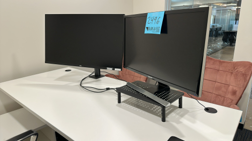 LOT OF (2) MONITORS: (1) LG 32&rdquo; MODEL: 32BN88U-B & (1) SAMSUNG 28&rdquo; MODEL: U28E590D
