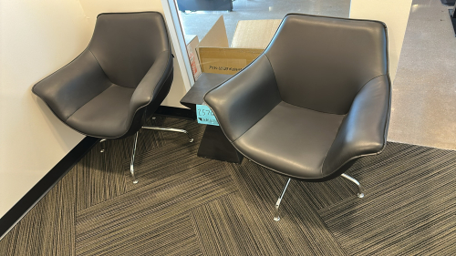 LOT OF (2) SIDE CHAIRS & (1) COFFEE TABLE