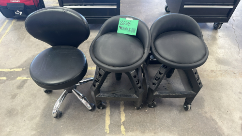 (3) Mechanic Chairs