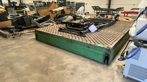 15'x10' Acorn Welding Table w/ Misc. Car Parts