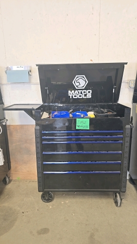 Matco Rolling Toolbox and Contents - 55"x22"x44" (WxDxH)