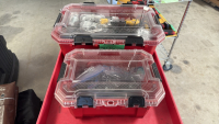 (4) Misc. Heavy Duty Plastic Storage Bins and Contents