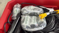 (4) Misc. Heavy Duty Plastic Storage Bins and Contents - 5